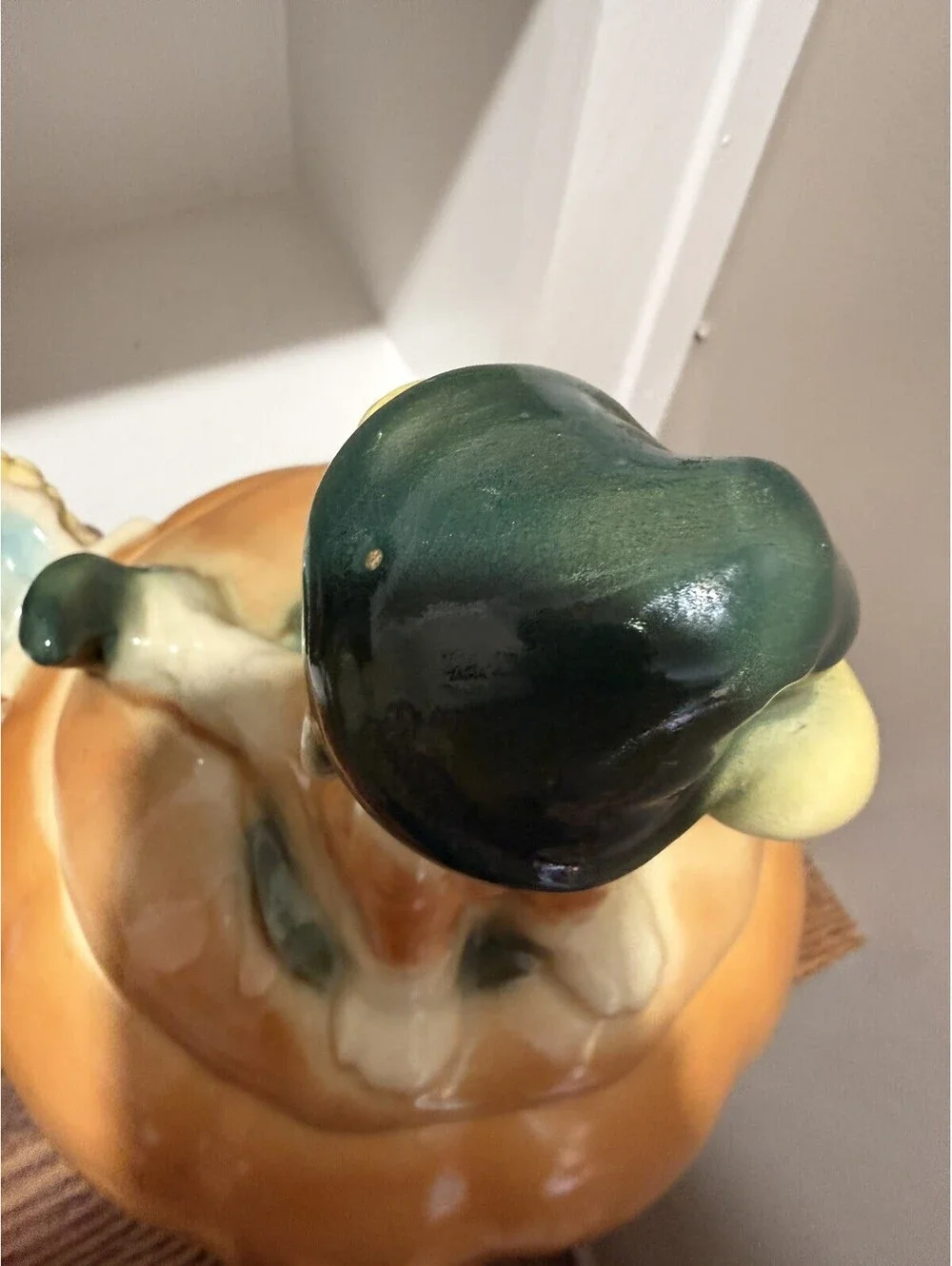 Vintage Mid-Century Elf in Pumpkin Cookie Jar -W24 USA Mark Peter Pumpkin Eater